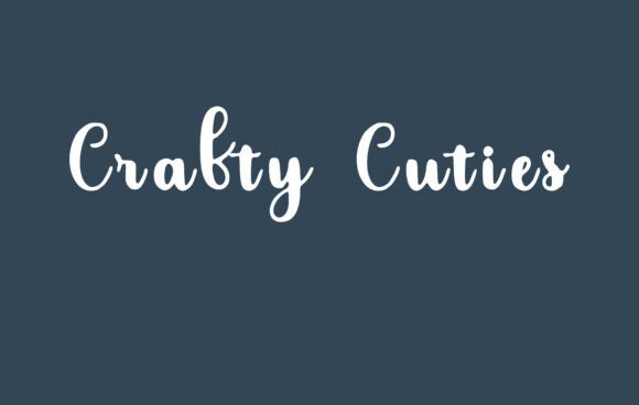 Crafty Cuties Font: A Romantic Script for Handmade Creators