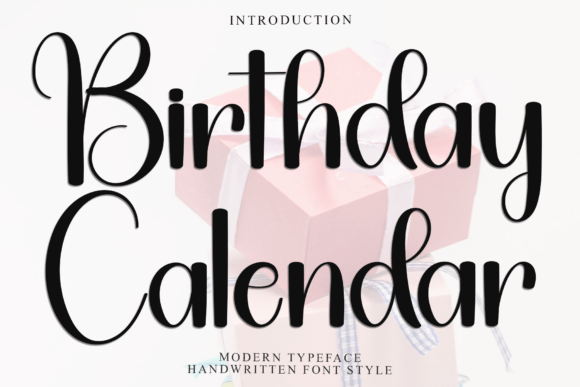 Enhance Your Brand with Birthday Calendar Script Font