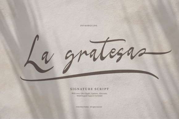 La Gratesa: A Script Font for Handmade Crafters and Product Creators