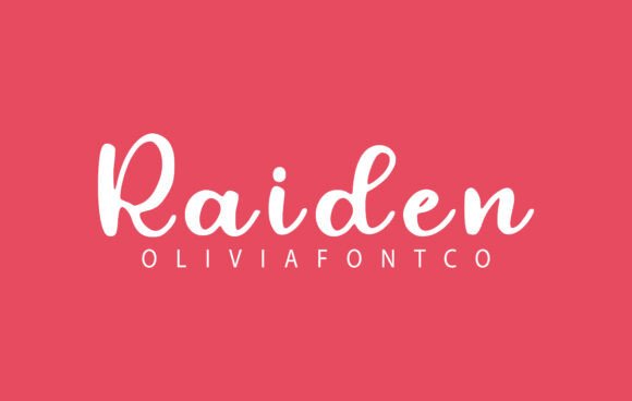 Raiden Font: A Romantic Handwritten Touch for Your Creative Projects