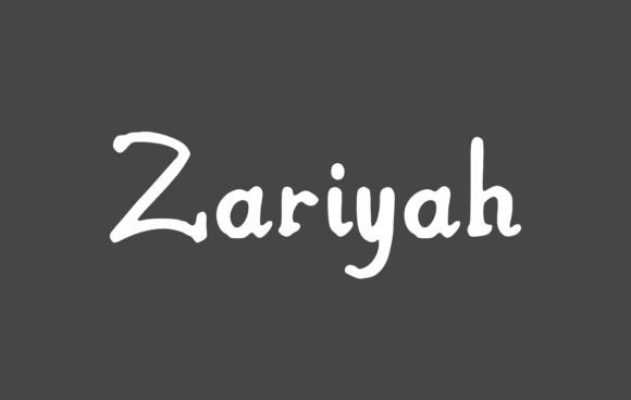 Zariyah Font: A Romantic Handwritten Script for Crafters and Designers